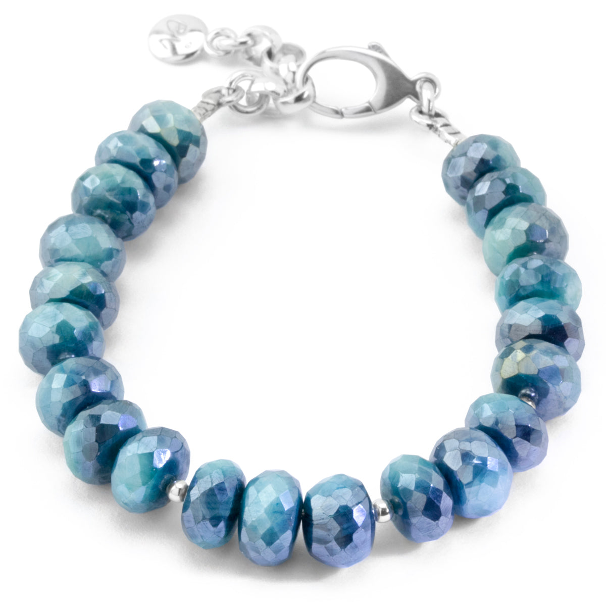 The Goddess Collection Teal Coated Moonstone Bracelet
