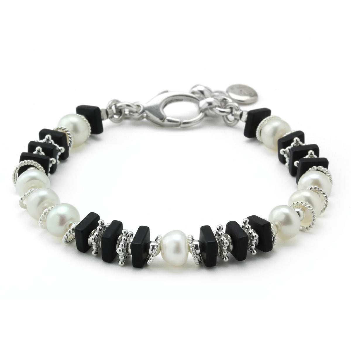 Onyx & Pearl Bracelet