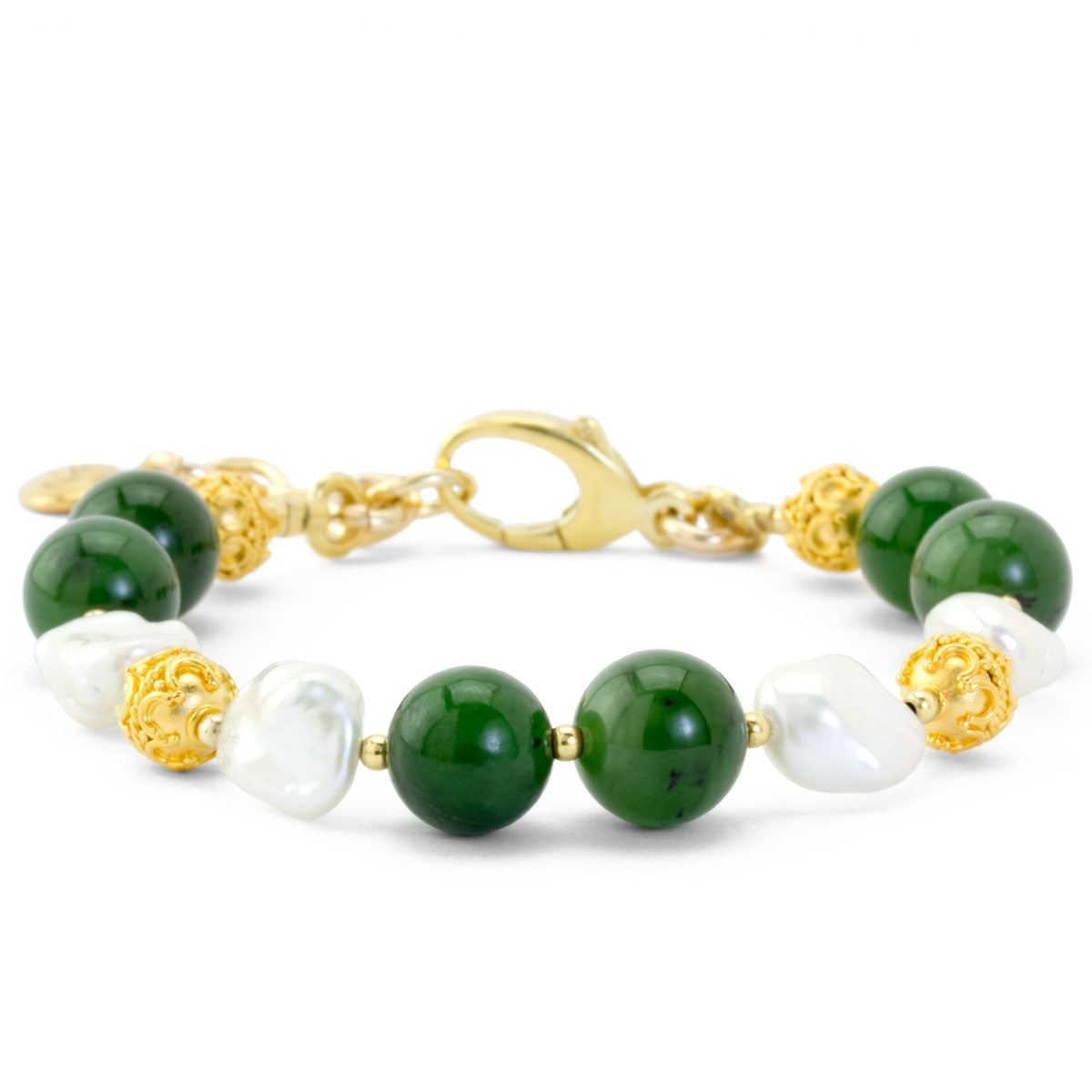 The Goddess Collection Jade & Keshi Pearl Bracelet