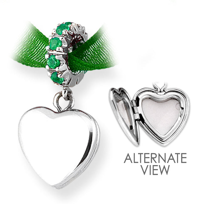 Storywheels Emerald Sterling Silver Locket RETIRED LIMITED QUANTITIES ...