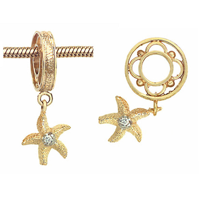 Storywheels Starfish with Diamond Dangle 14K Gold Wheel RETIRED- ONLY 1 AVAILABLE!