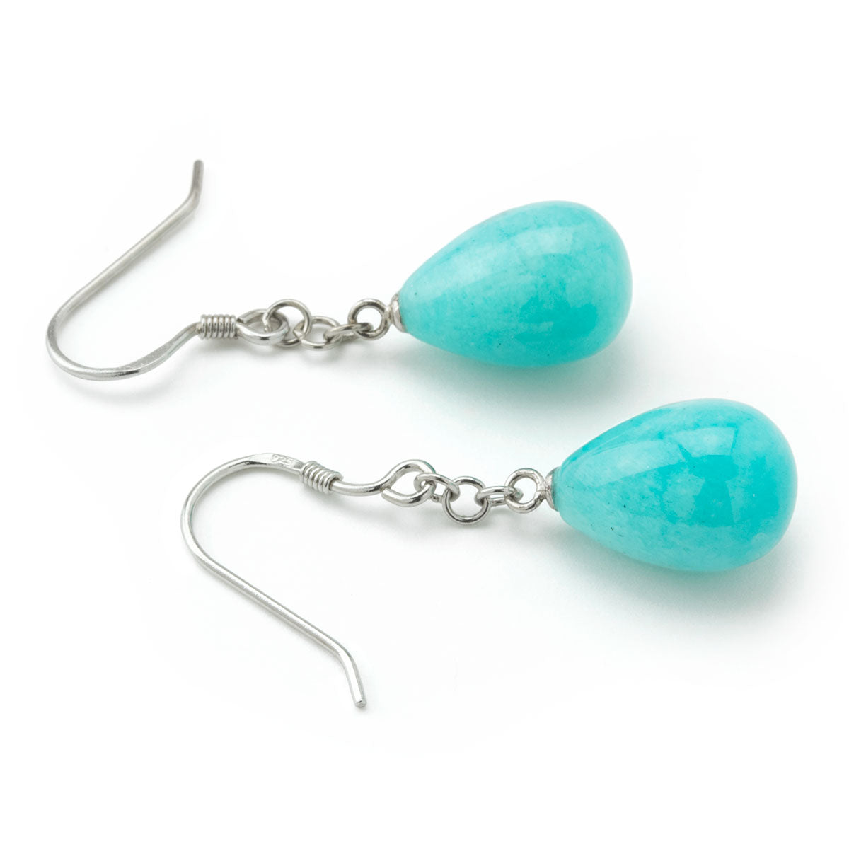 Large Amazonite Chain Earrings-645-746