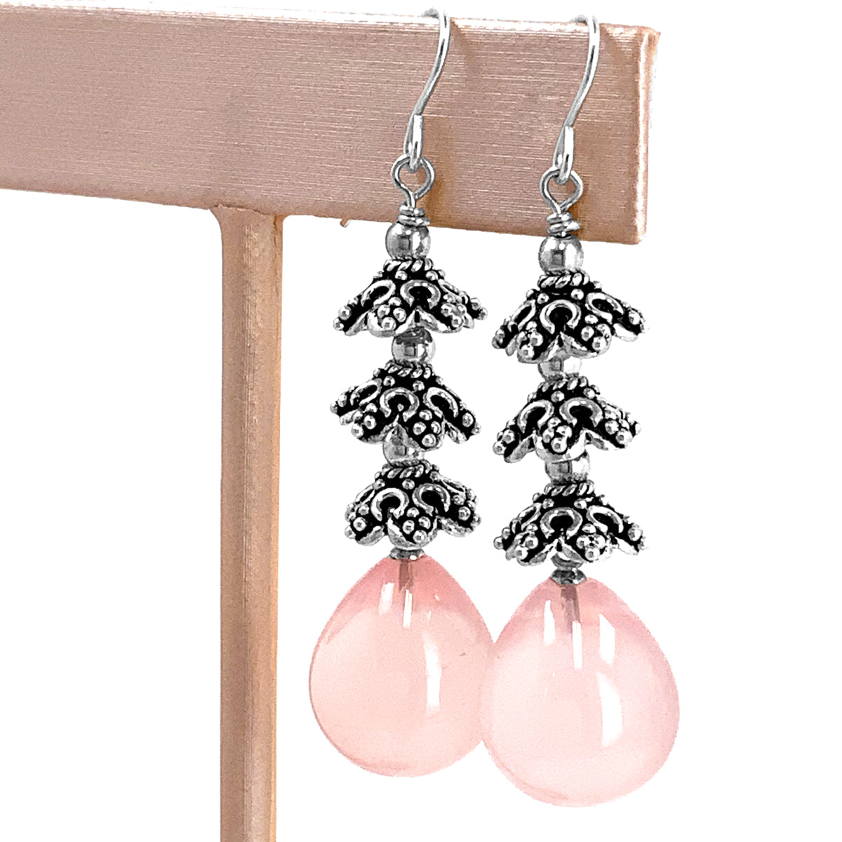 Rose Quartz Dangle Earrings