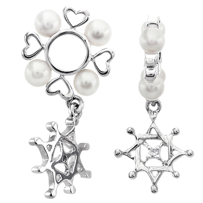 Storywheels Diamond Star Dangle with Pearl Sterling Silver Wheel ONLY 3 AVAILABLE!-336816