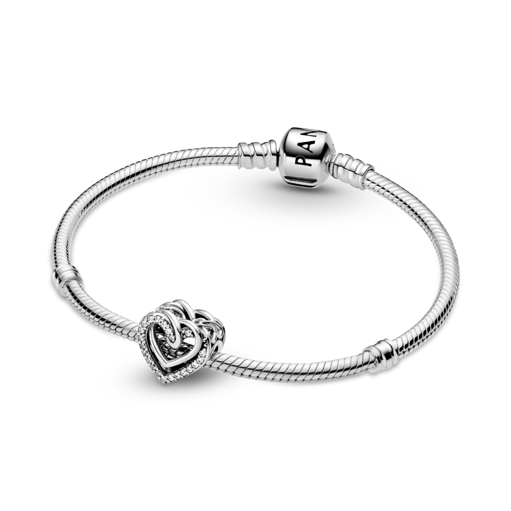 Sparkling Hearts Entwined Charm