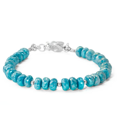 The Goddess Collection Small Teal Coated Quartz Bracelet