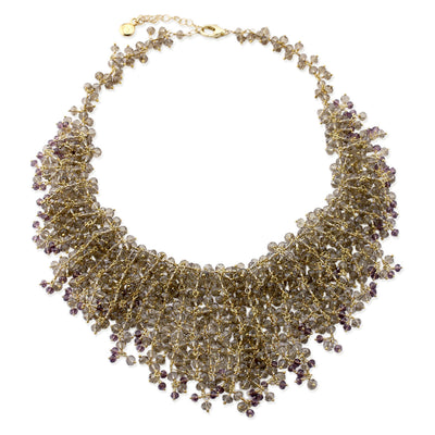 Smoky Quartz and Amethyst Necklace-349302