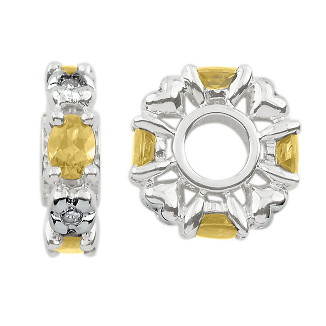 Storywheels Citrine & Diamond 14K White Gold Wheel ONLY 1 AVAILABLE!-295604