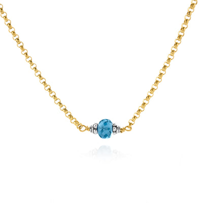 Blue Topaz Petite Necklace