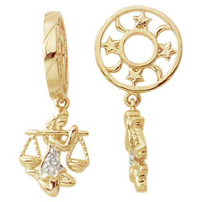 Storywheels LIBRA Dangle with Diamond 14K Gold Wheel ONLY 1 AVAILABLE!-265836