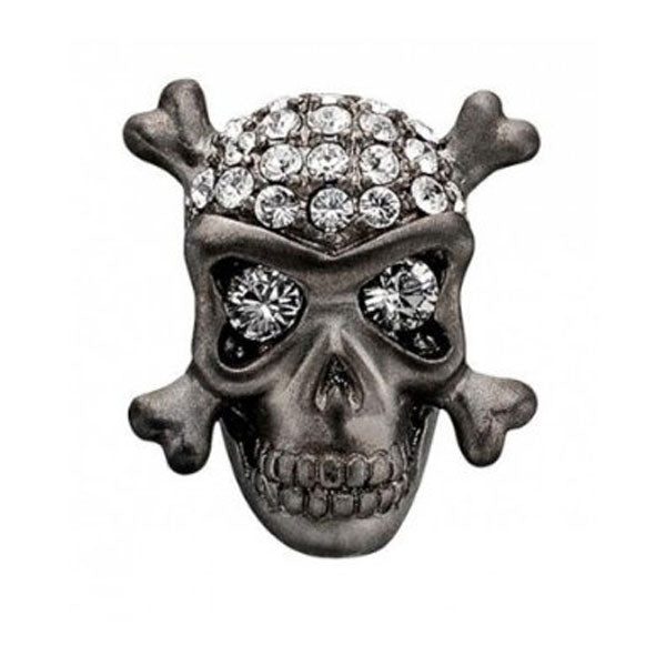 STORY by Kranz & Ziegler Black Rhodium Pavé Skull Button-339750 RETIRED LIMITED QUANTITIES!