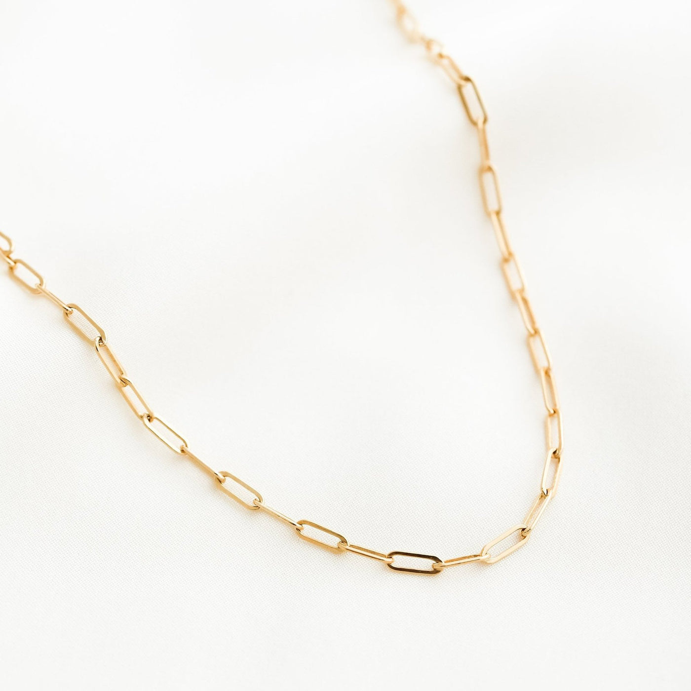14KT Yellow Gold Paperclip Necklace Chain